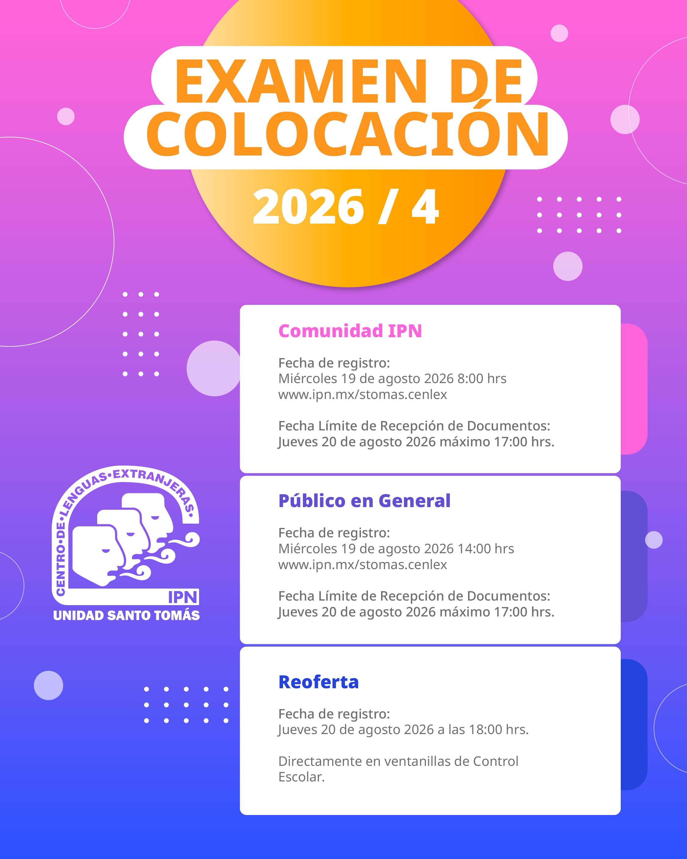 Examen de Colocación 2026/4